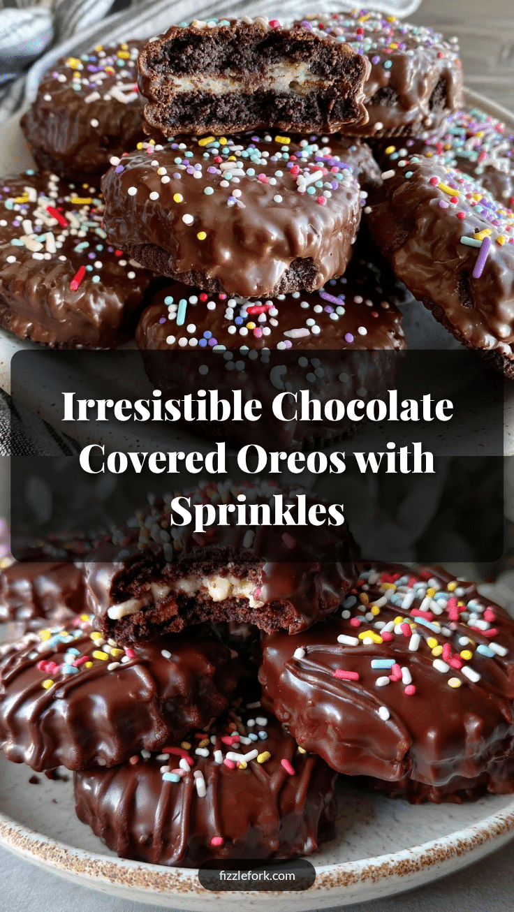 chocolate covered Oreos with sprinkles recipe