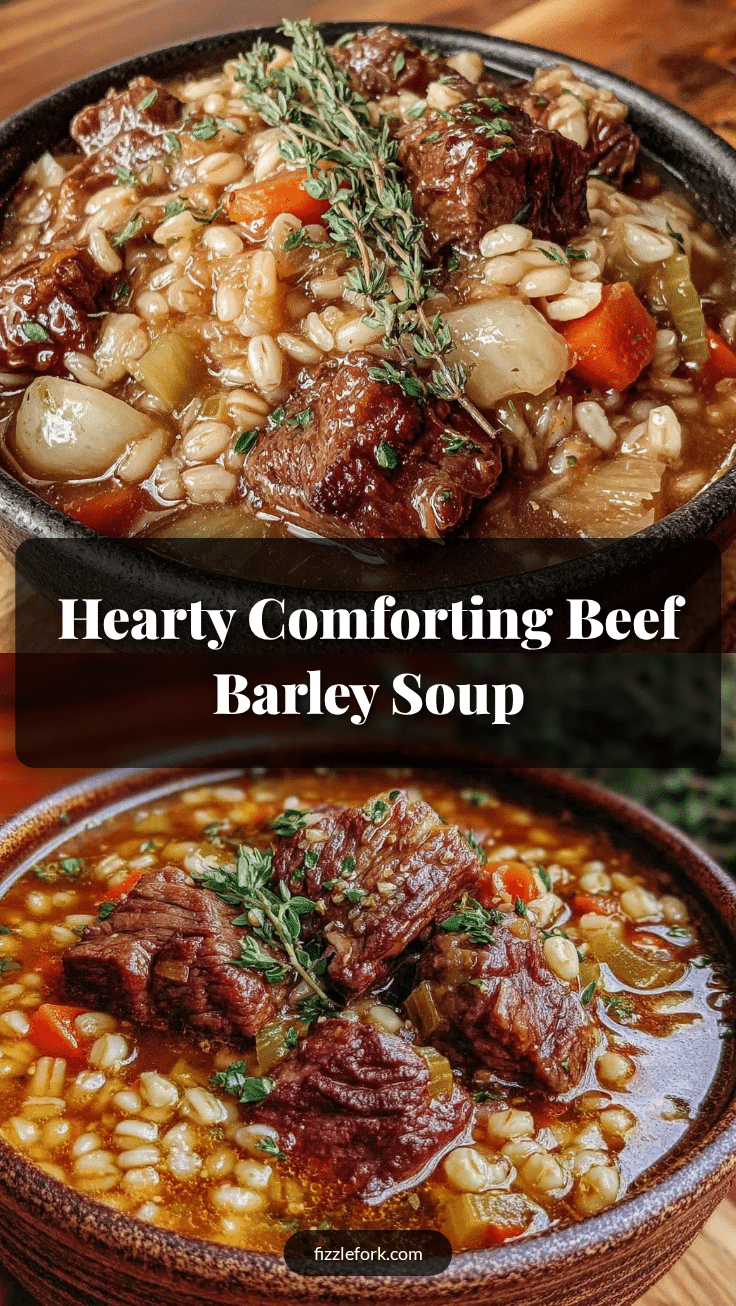 cozy beef barley soup recipe