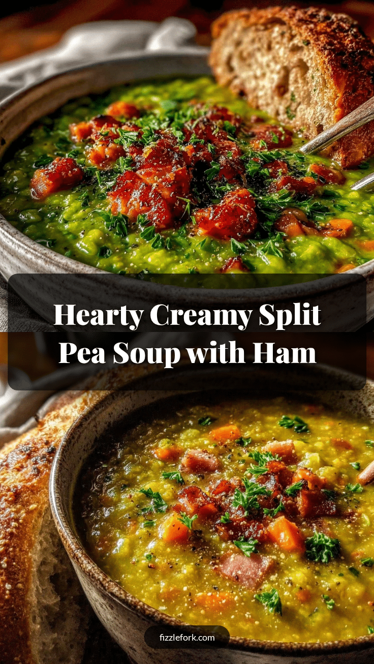 cozy split pea soup with ham recipe