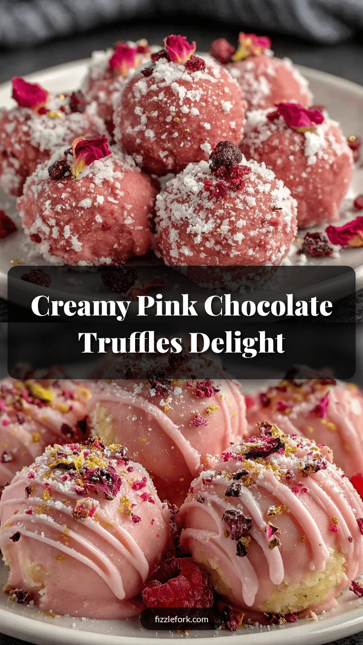 creamy pink chocolate truffles recipe