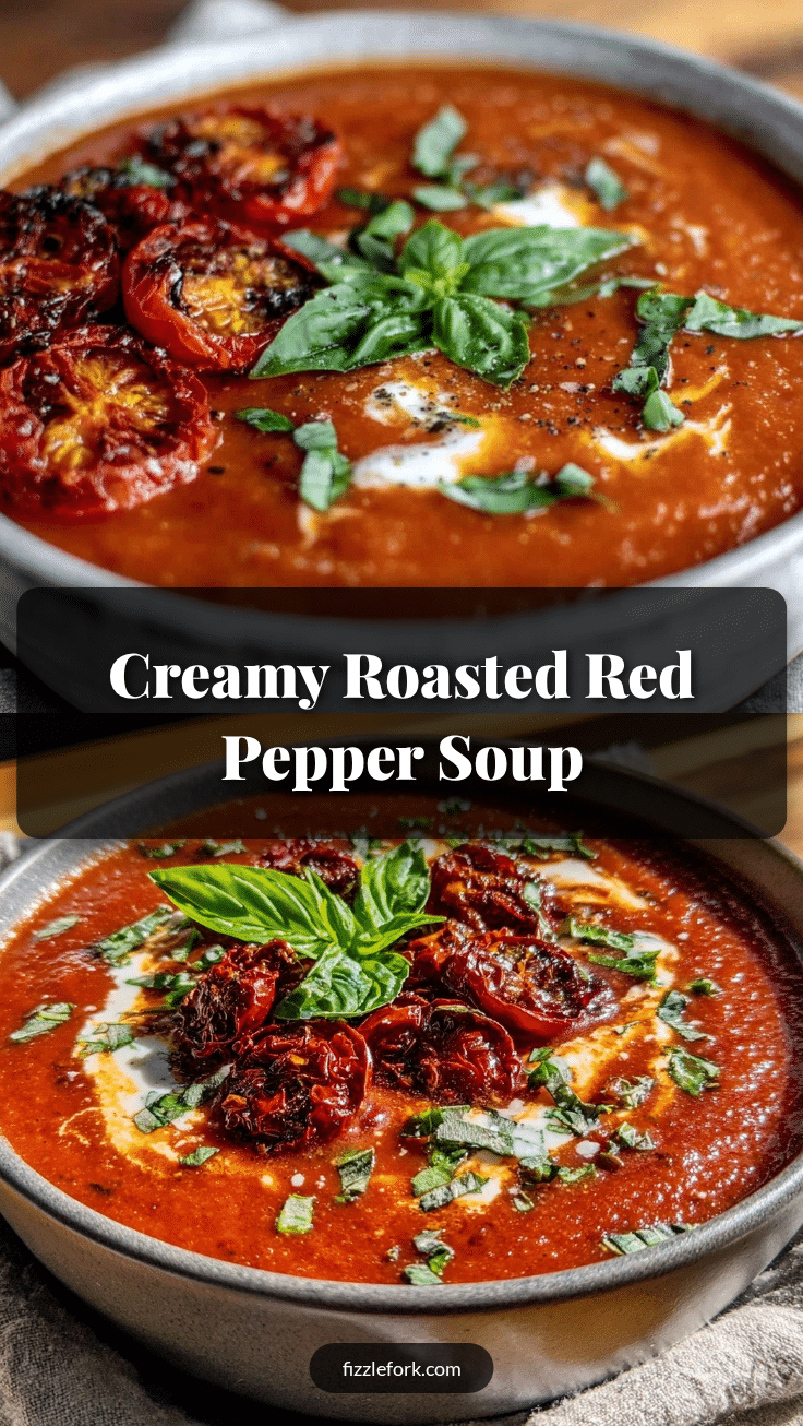 creamy roasted red pepper soup recipe
