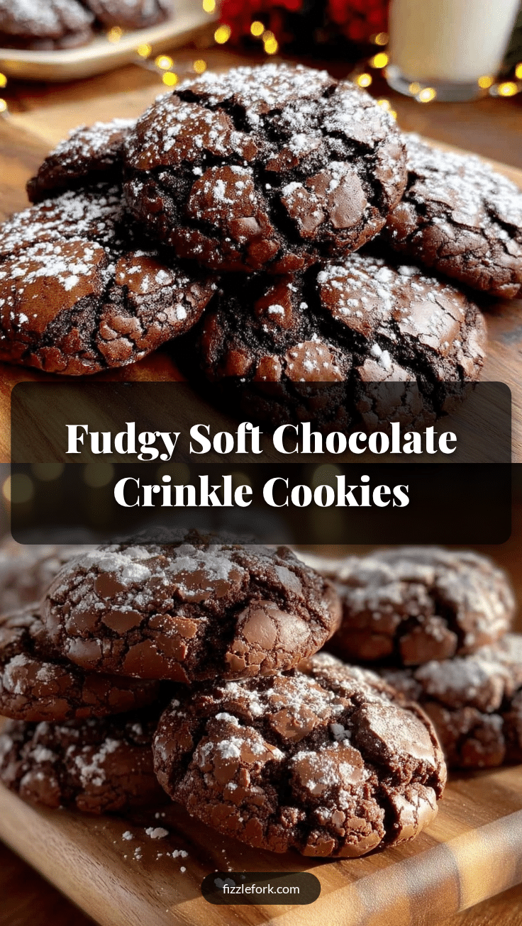 fudgy chocolate crinkle cookies recipe