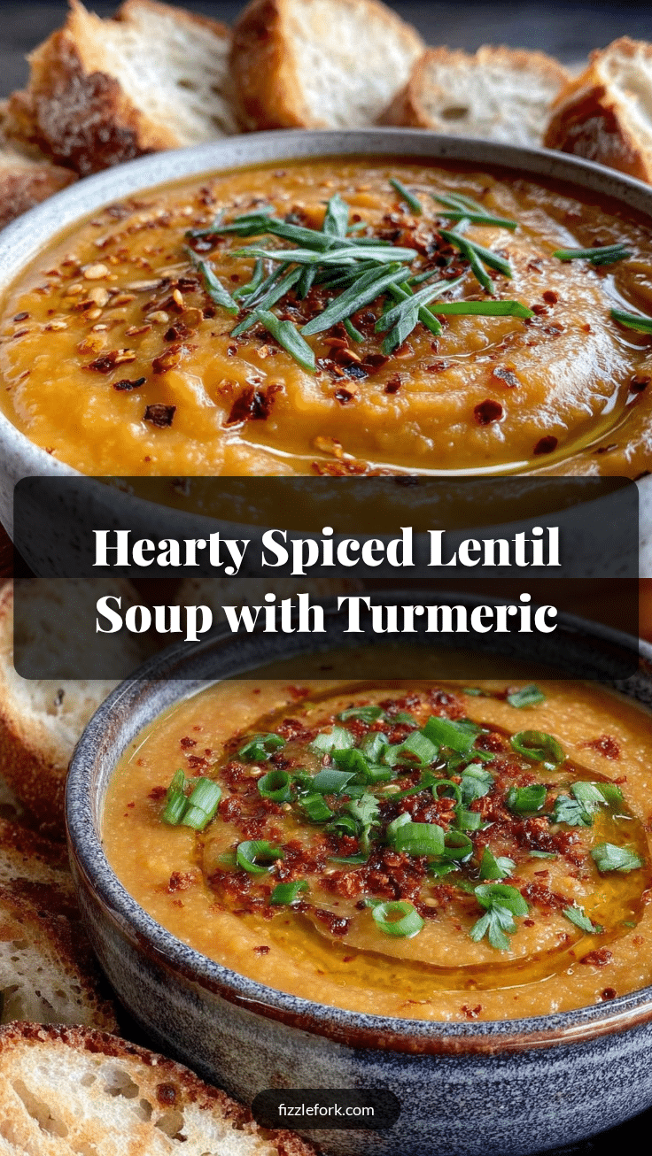 hearty lentil soup with cumin and turmeric recipe