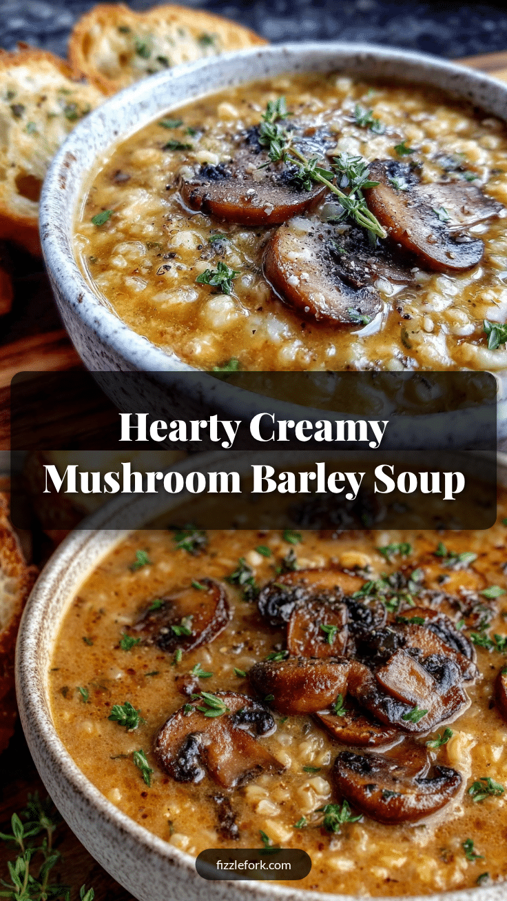 hearty mushroom barley soup recipe