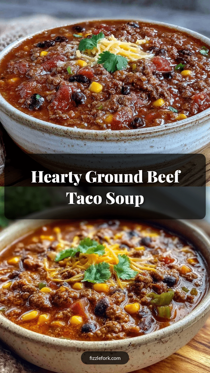 hearty taco soup with ground beef recipe