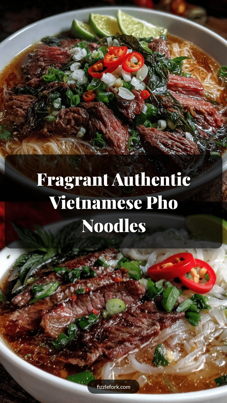 Vietnamese pho with rice noodles recipe