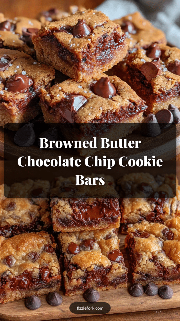 browned butter chocolate chip cookie bars recipe