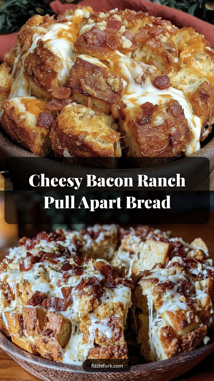cozy cheesy bacon ranch pull apart bread recipe
