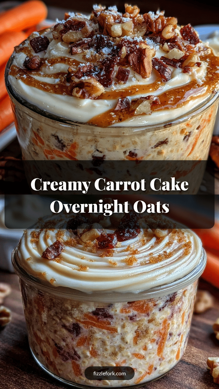 creamy carrot cake overnight oats recipe