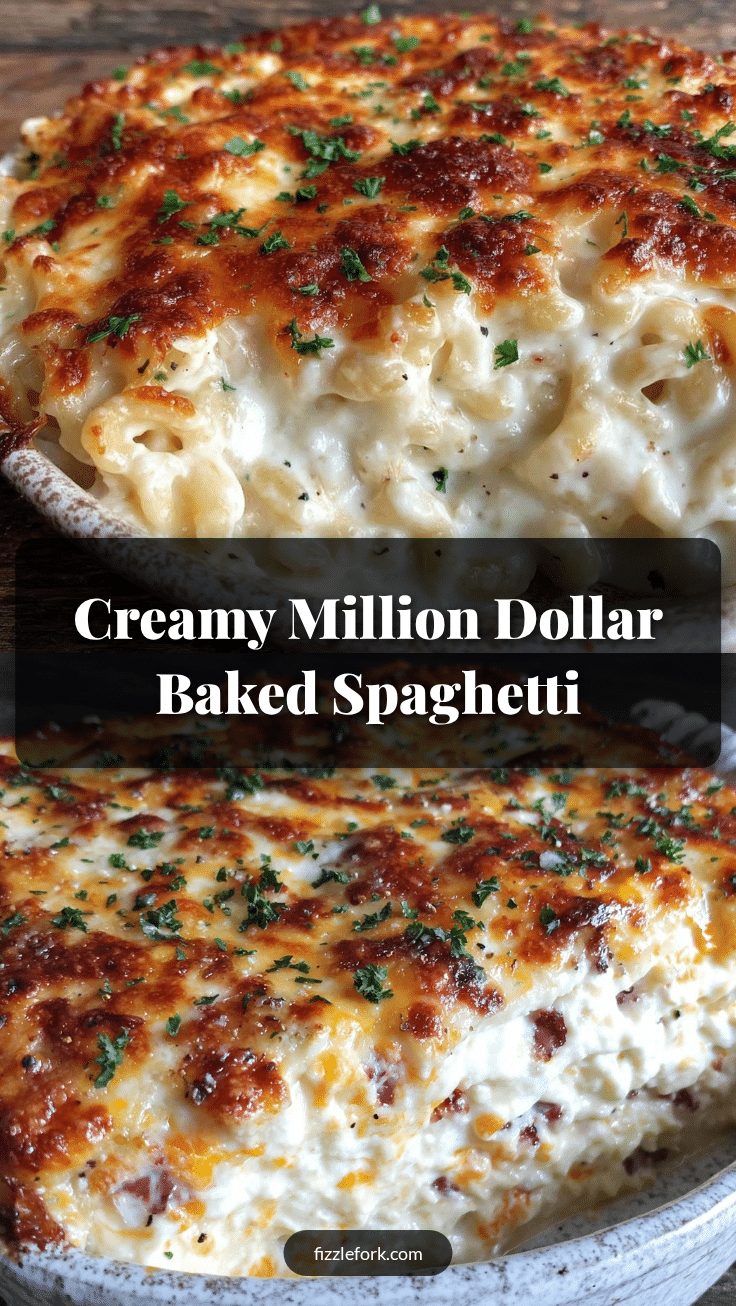 creamy million dollar spaghetti baked recipe