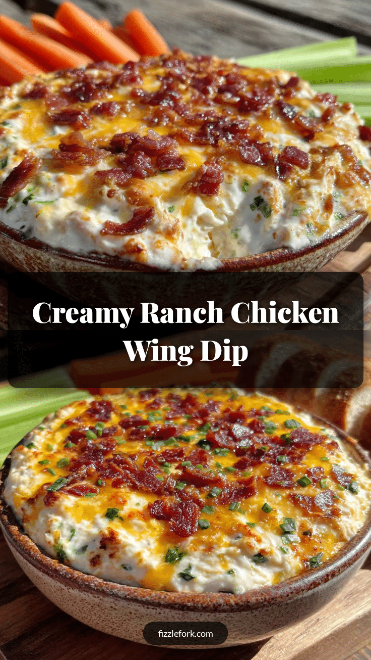 creamy ranch chicken wing dip recipe