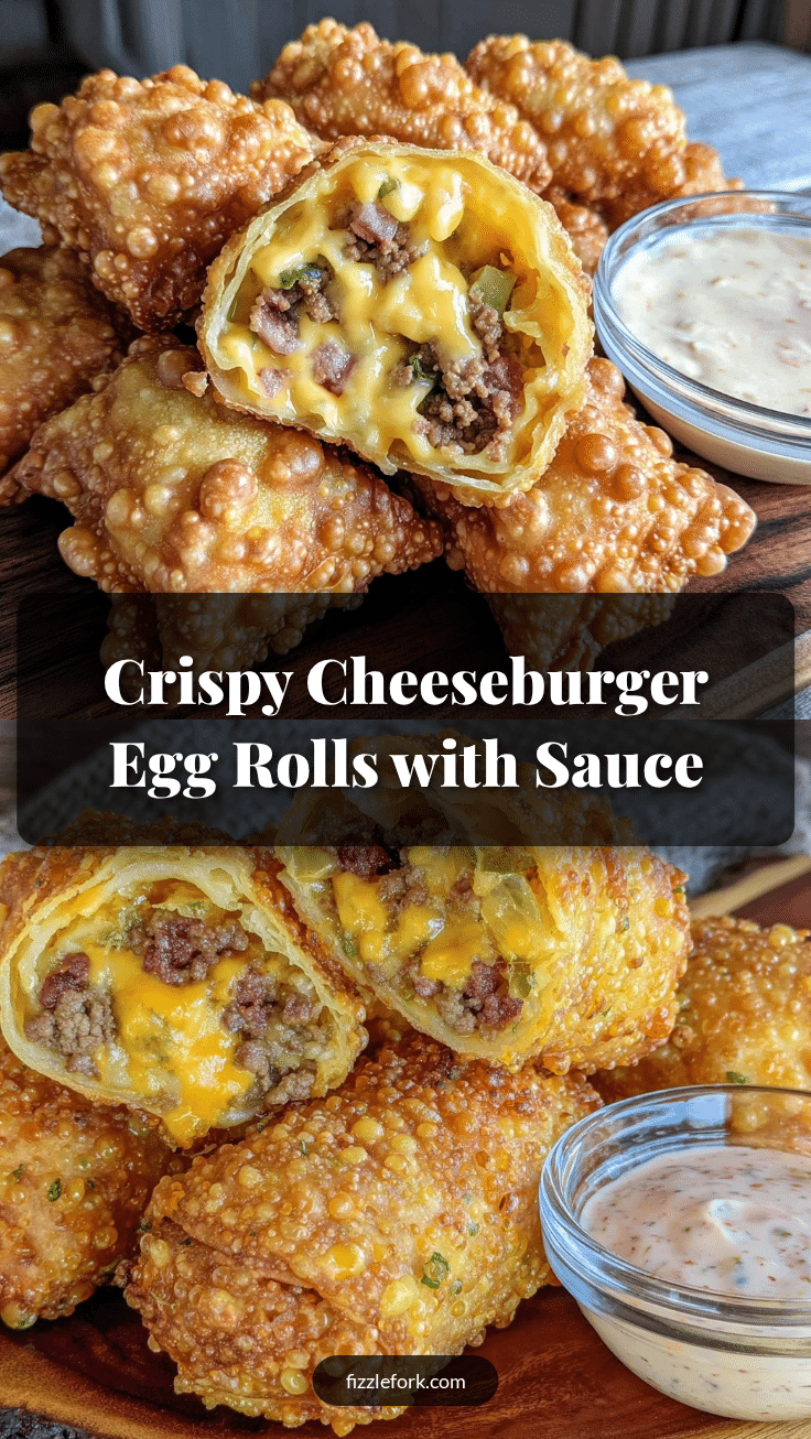 crispy cheeseburger egg rolls recipe