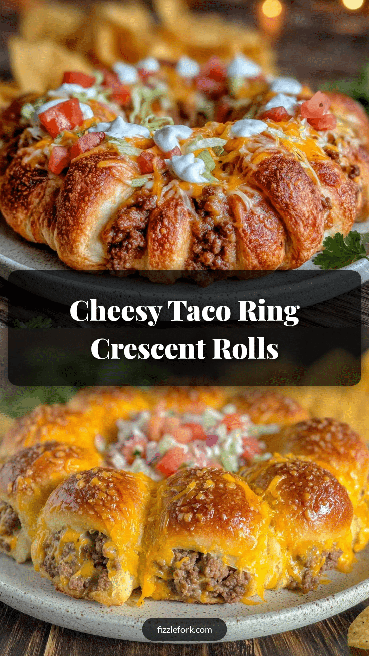 crispy cheesy taco ring crescent rolls recipe