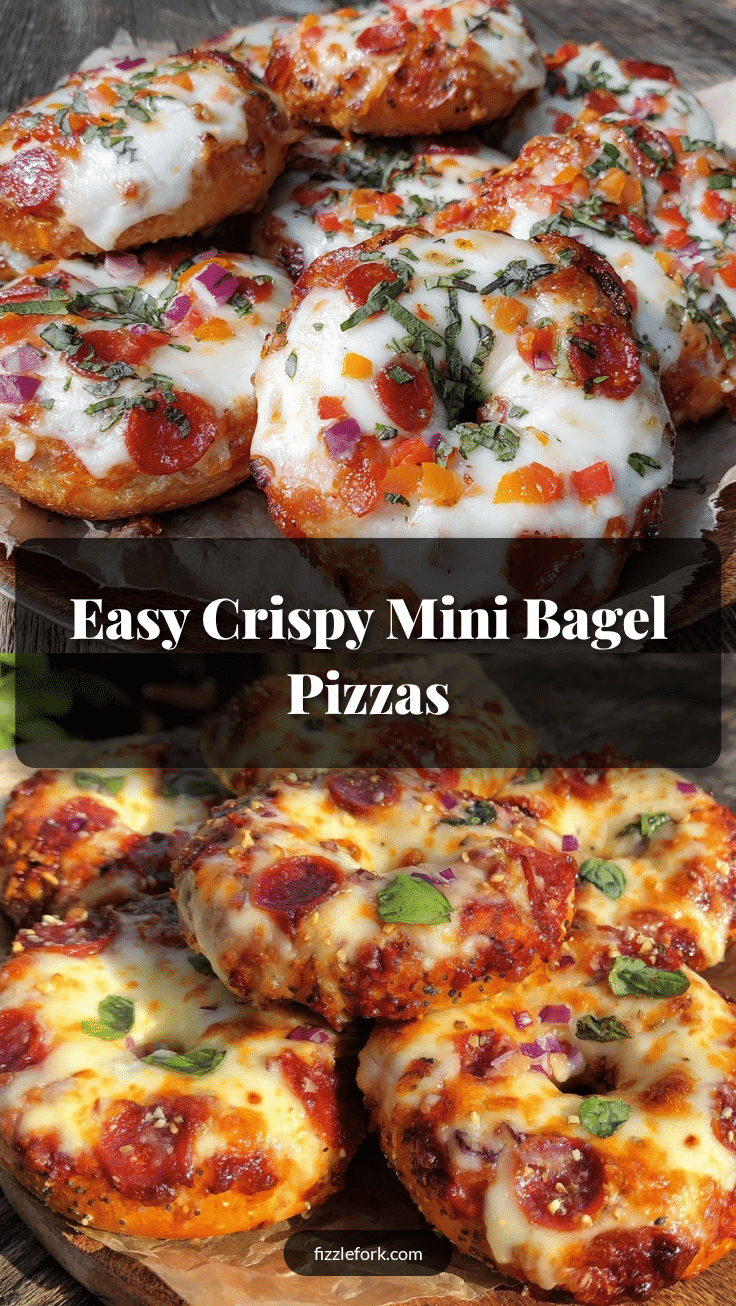 crispy mini bagel pizzas recipe
