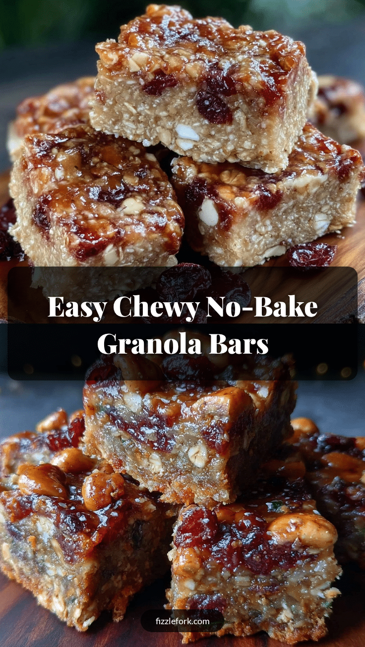 easy chewy no-bake granola bars recipe