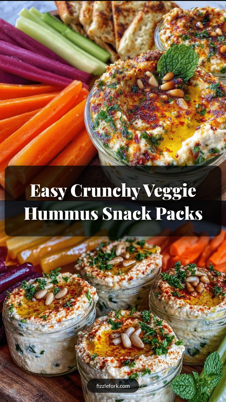 easy crunchy veggie hummus snack packs recipe
