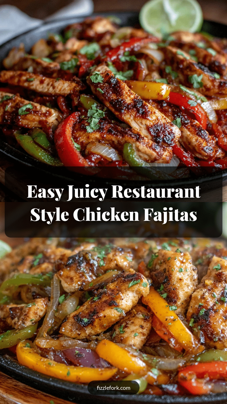 easy juicy restaurant style chicken fajitas recipe