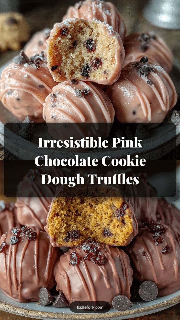 pink chocolate cookie dough truffles recipe