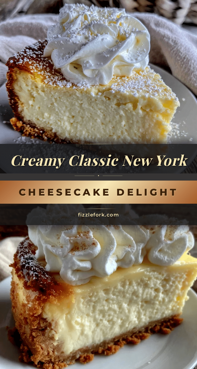 classic New York style cheesecake recipe