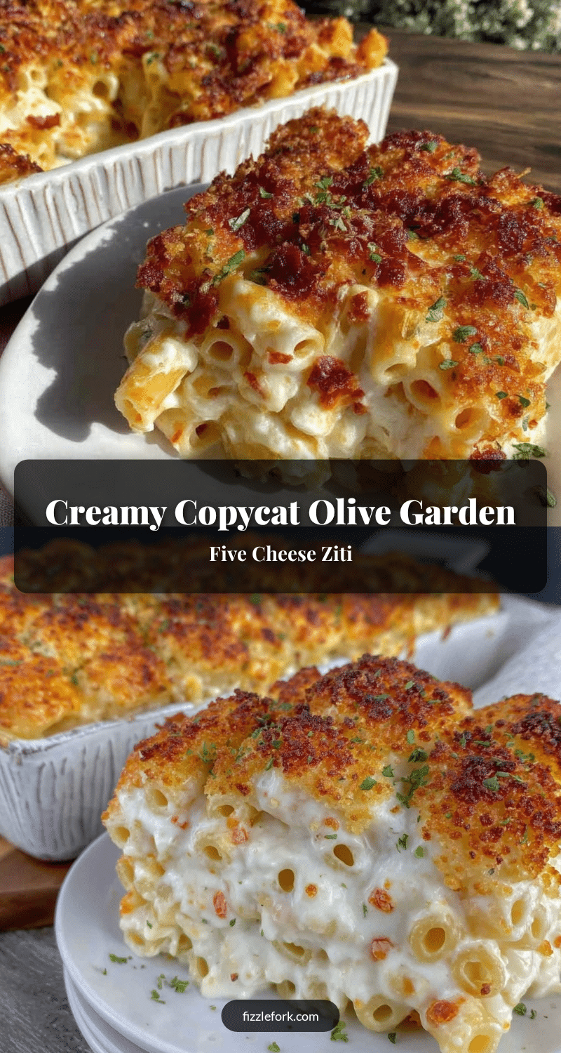 copycat olive garden five cheese ziti al forno recipe