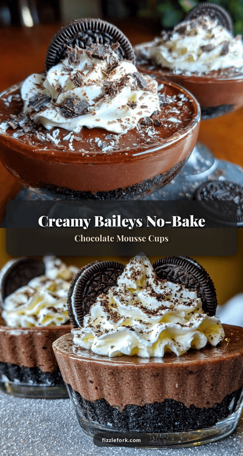 creamy baileys no-bake chocolate mousse cups recipe