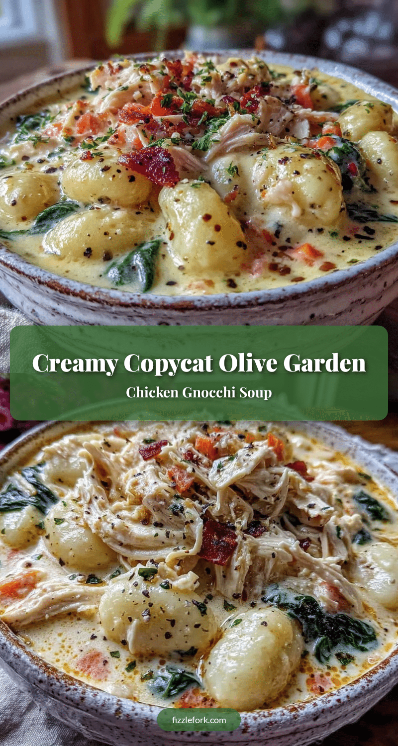 Creamy Copycat Olive Garden Chicken Gnocchi Soup recipe