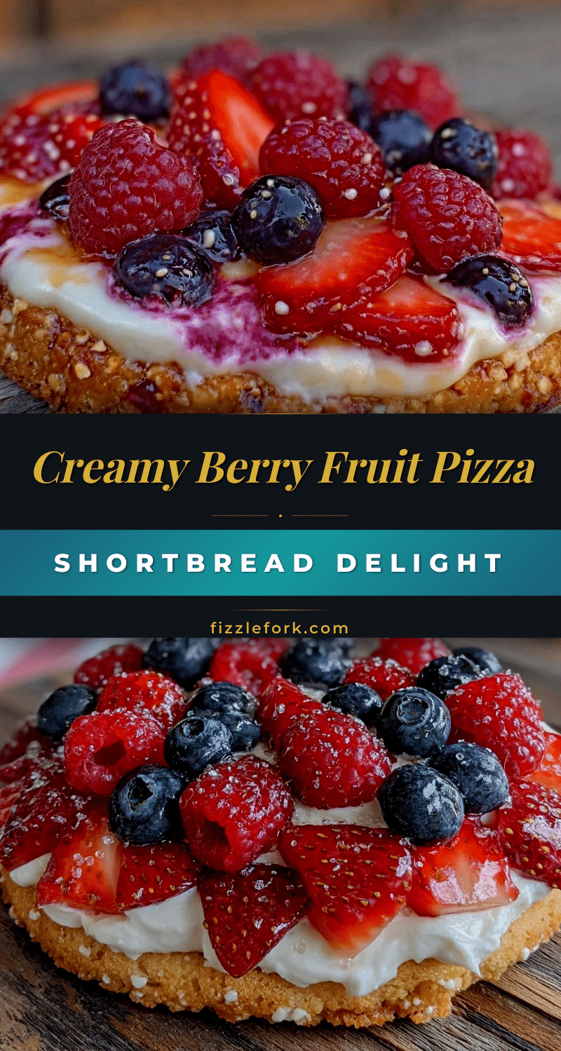 creamy fruit pizza shortbread recipe