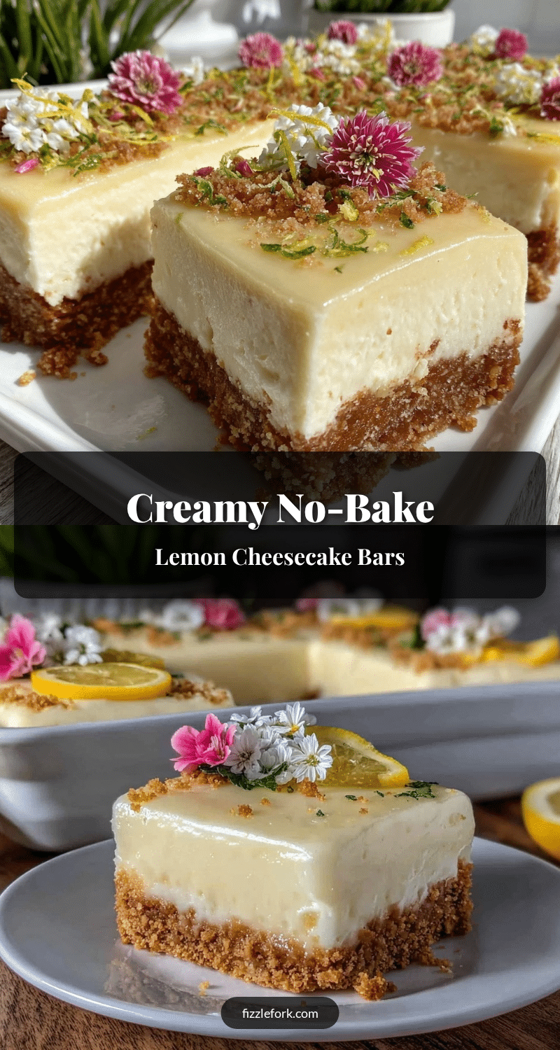 creamy no-bake lemon cheesecake bars recipe