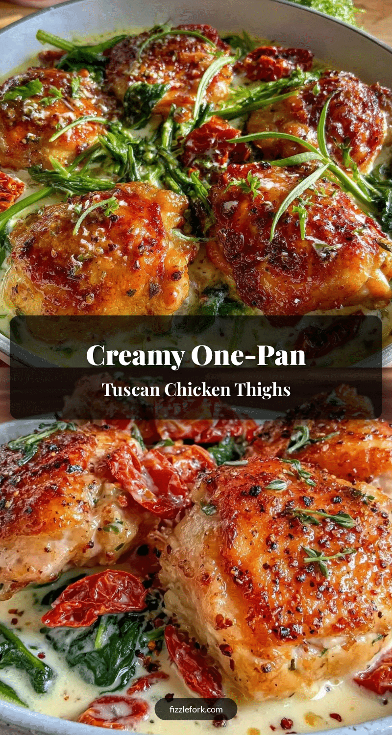 creamy one-pan tuscan chicken thighs recipe