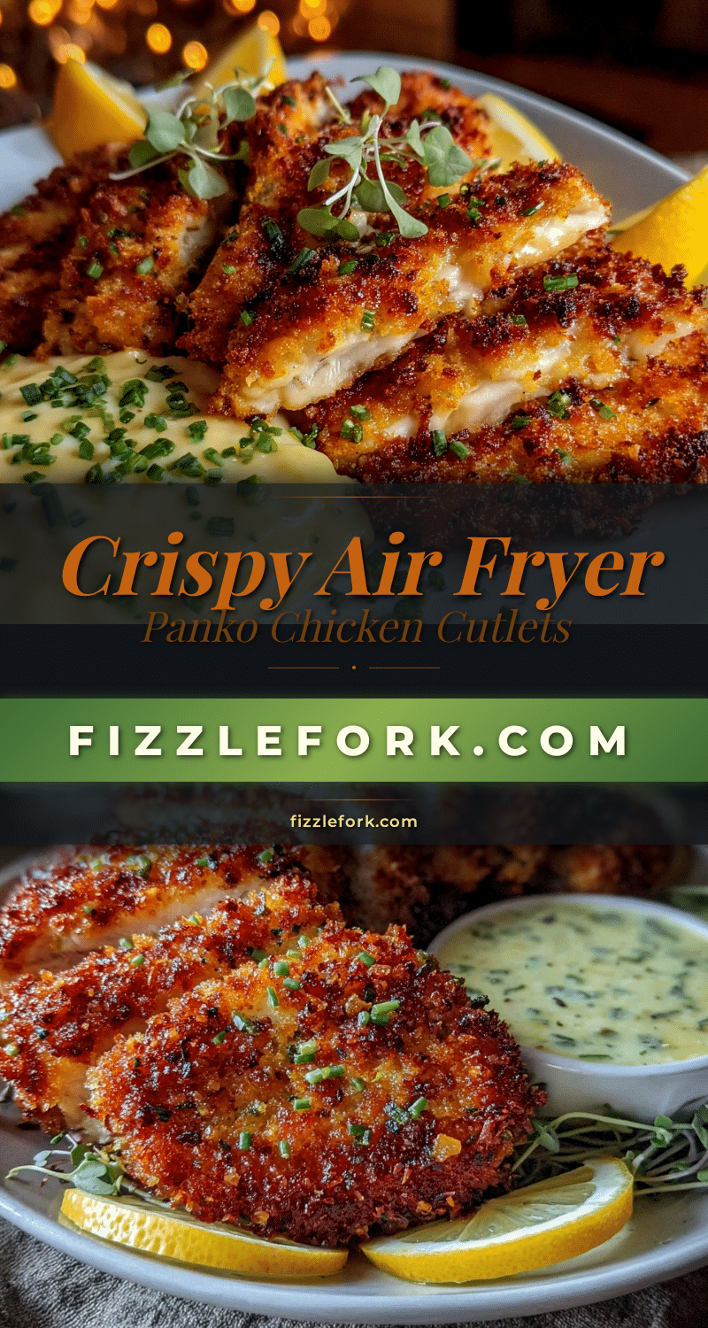 crispy air fryer panko crusted chicken cutlets recipe