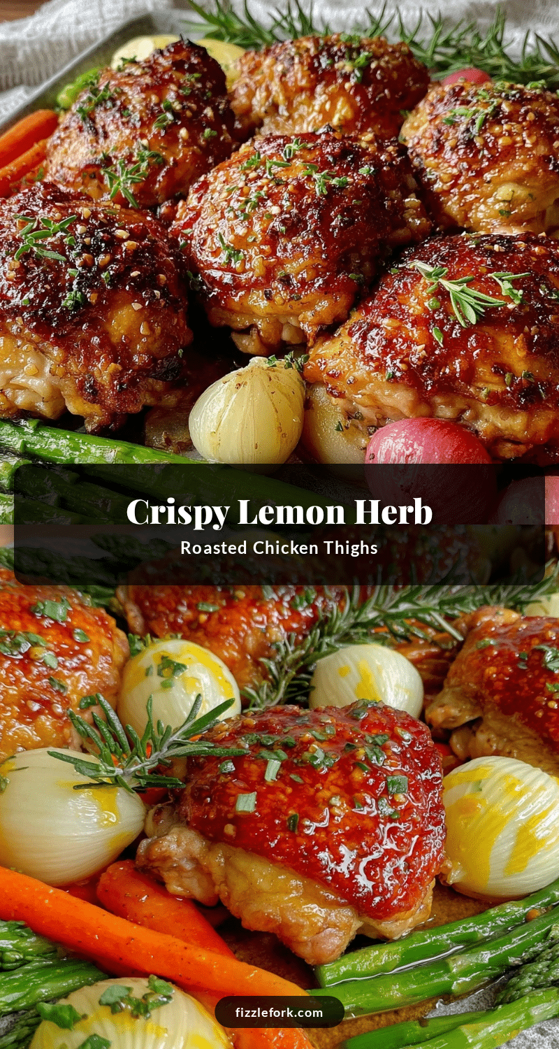 crispy lemon herb roasted chicken thighs recipe