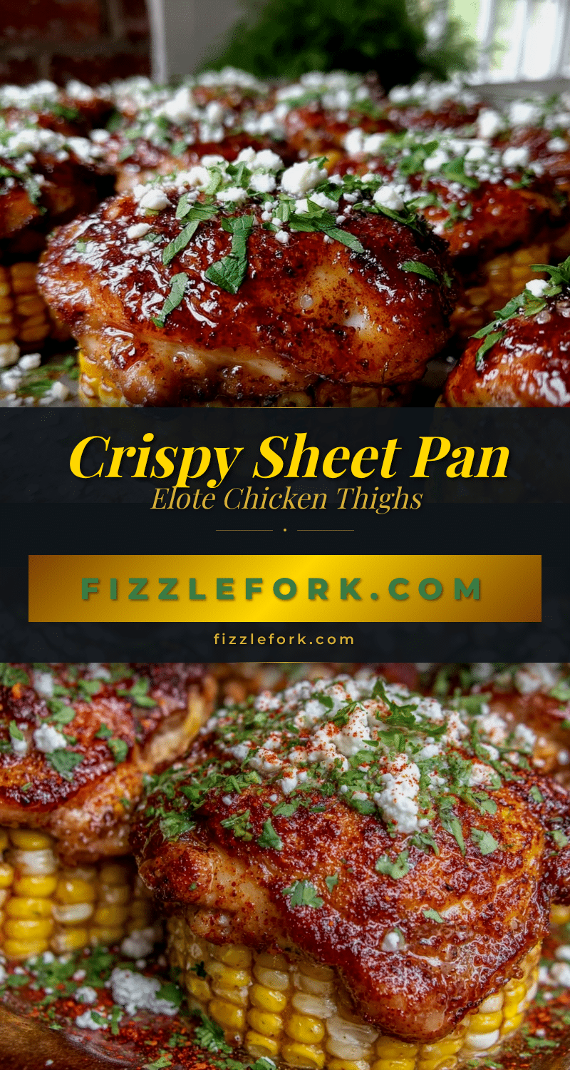 crispy sheet pan elote chicken thighs recipe