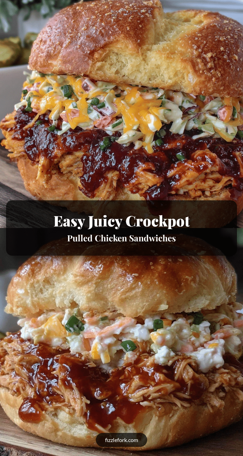 crockpot pulled chicken sandwiches recipe