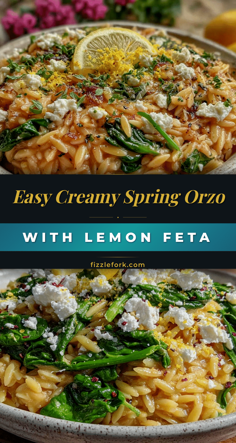 Easy Creamy Spring Orzo recipe