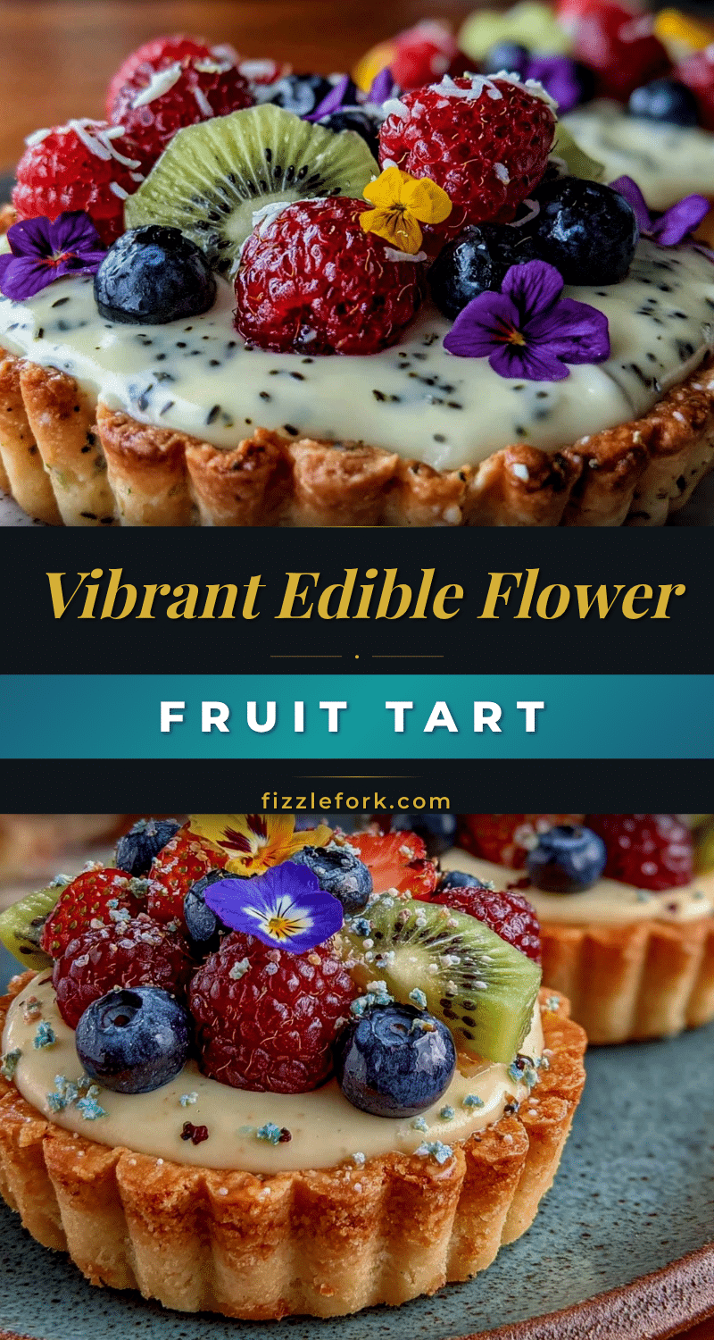 edible flower fruit tart recipe