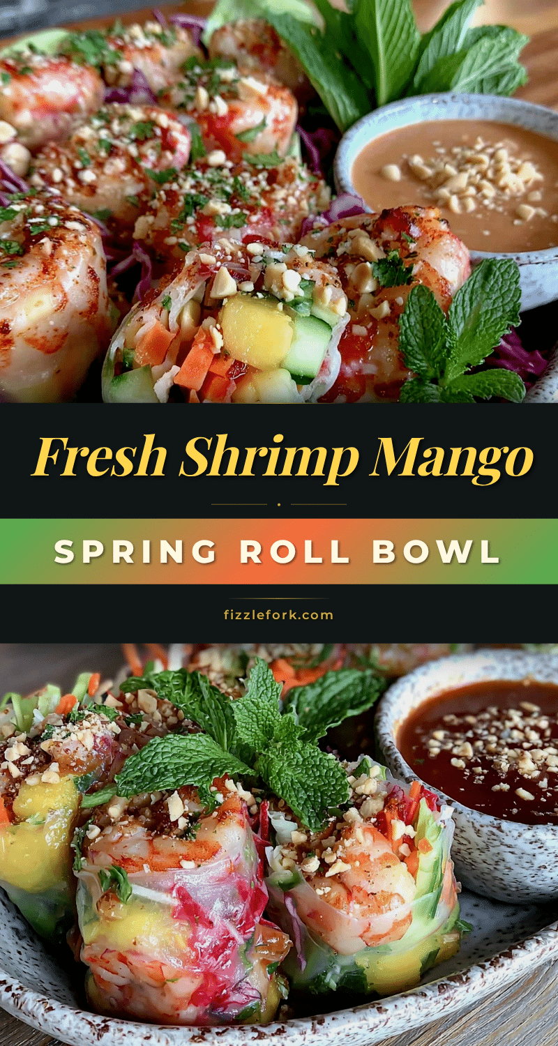 fresh healthy spring roll bowl recipe