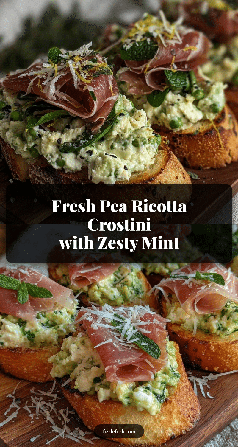 fresh pea ricotta crostini recipe