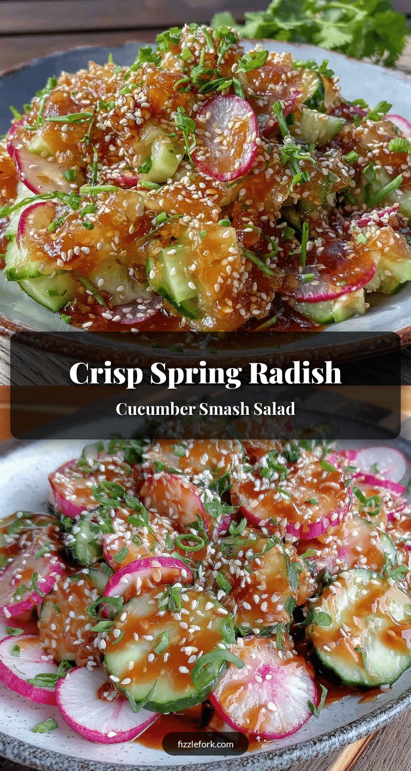 fresh spring radish and cucumber smash salad recipe