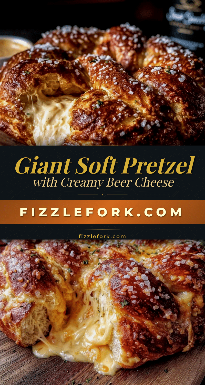giant pretzel stuffed with creamy beer cheese sauce recipe