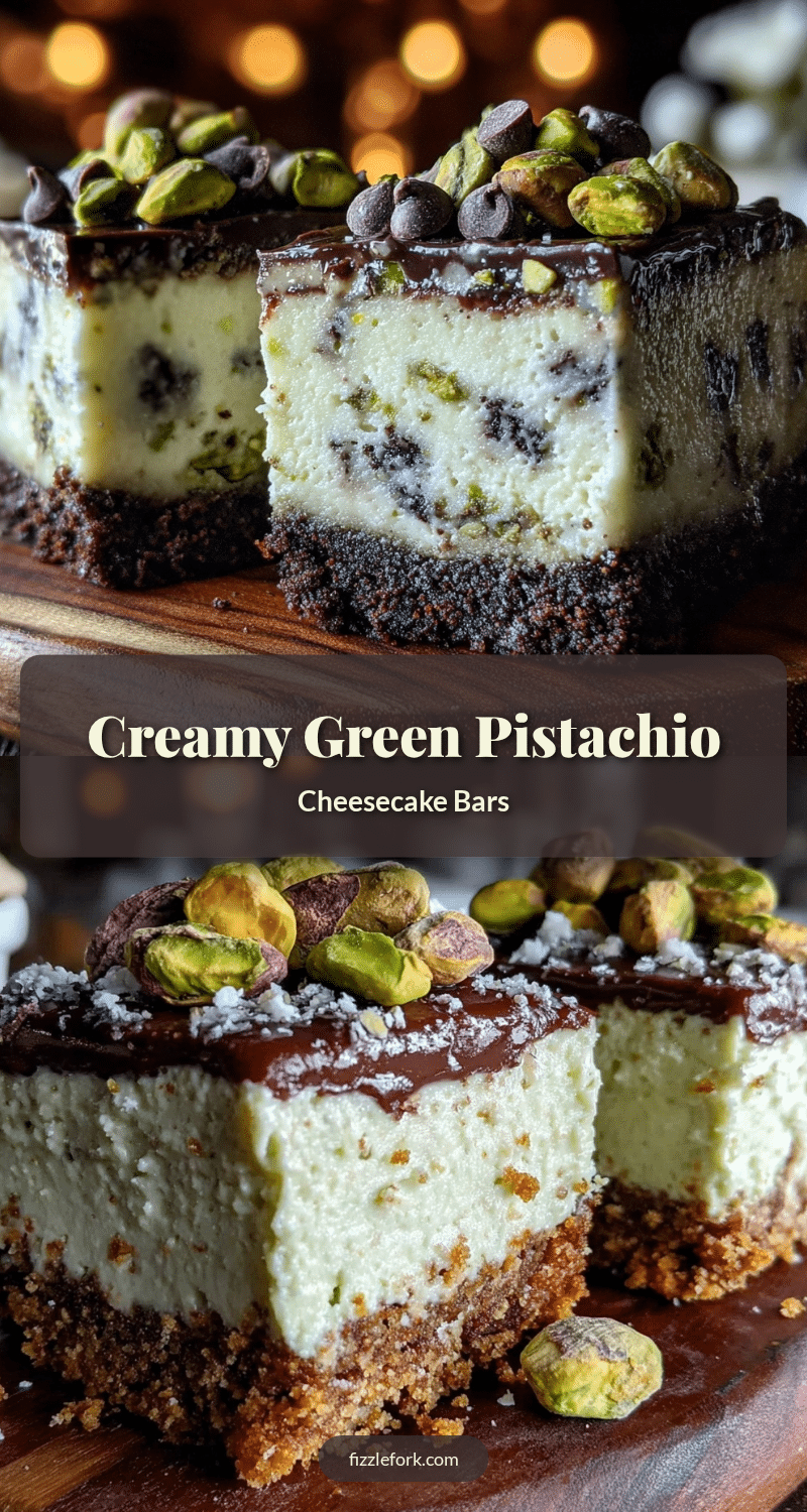 green pistachio cheesecake bars recipe