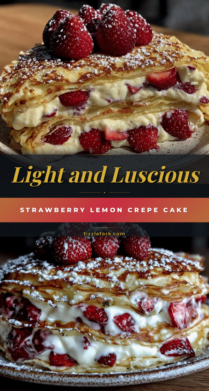 light strawberry lemon crepe cake recipe