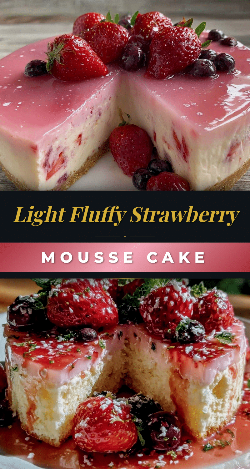 light strawberry mousse cake recipe