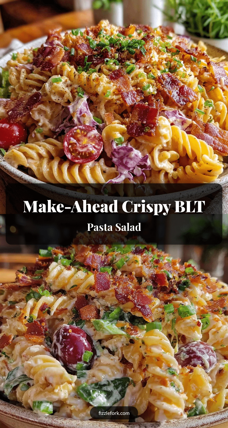 Make-Ahead Crispy BLT Pasta Salad recipe
