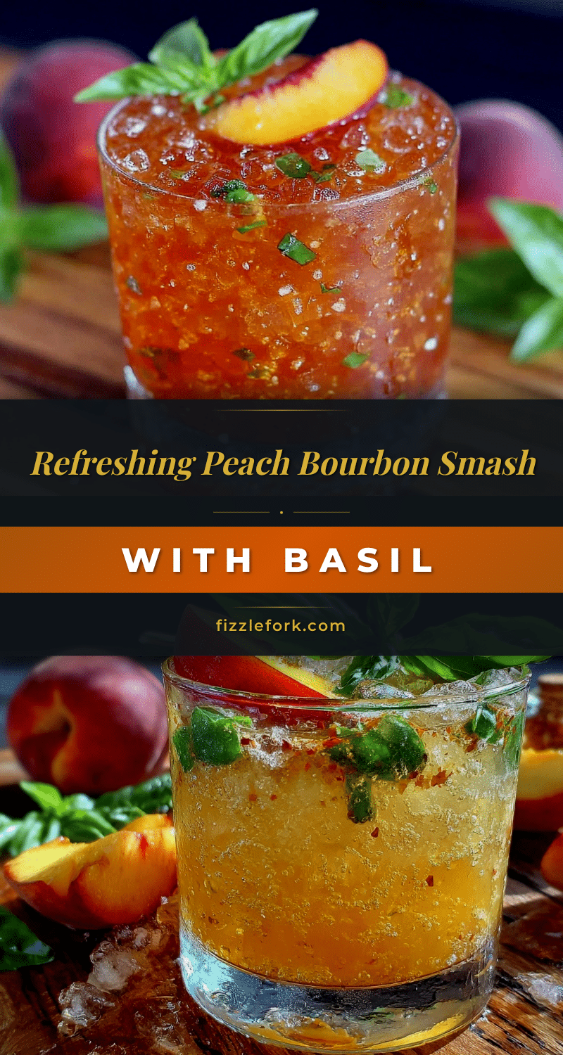 peach bourbon smash cocktail recipe
