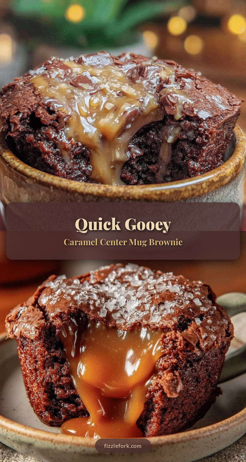 quick gooey caramel center mug brownie recipe