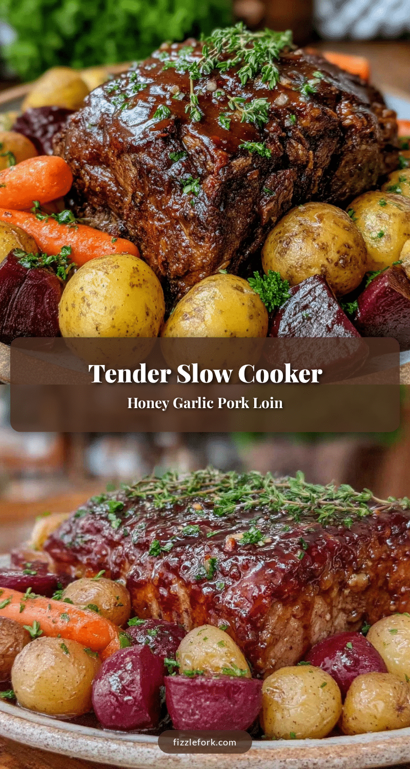 slow cooker honey garlic pork loin recipe