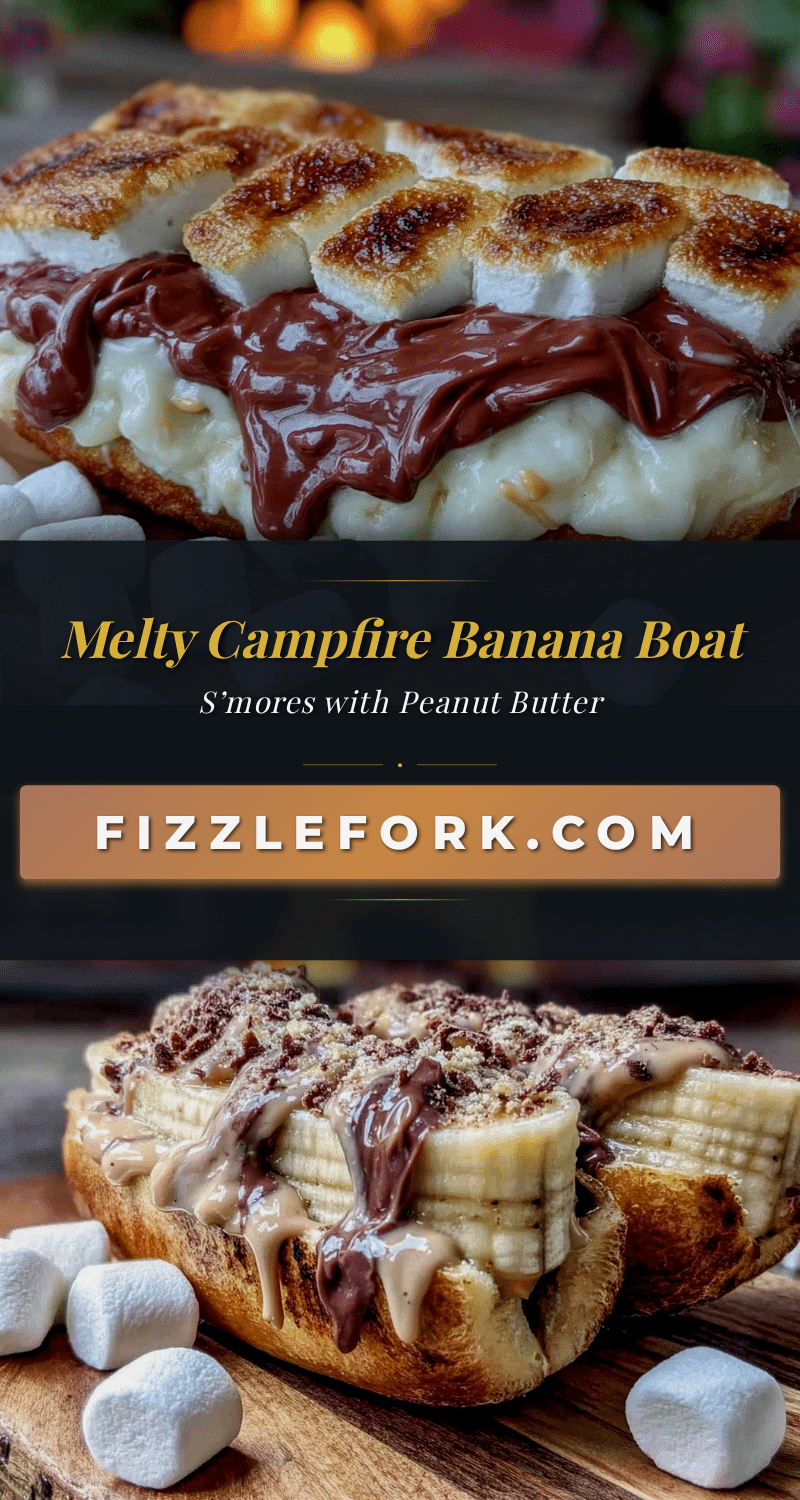 Cozy Campfire Banana Boat Smores recipe
