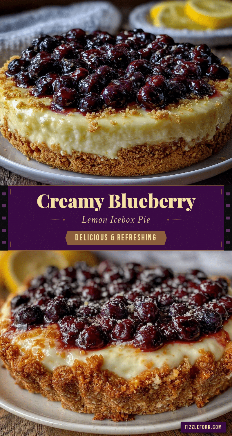 creamy blueberry lemon icebox pie recipe