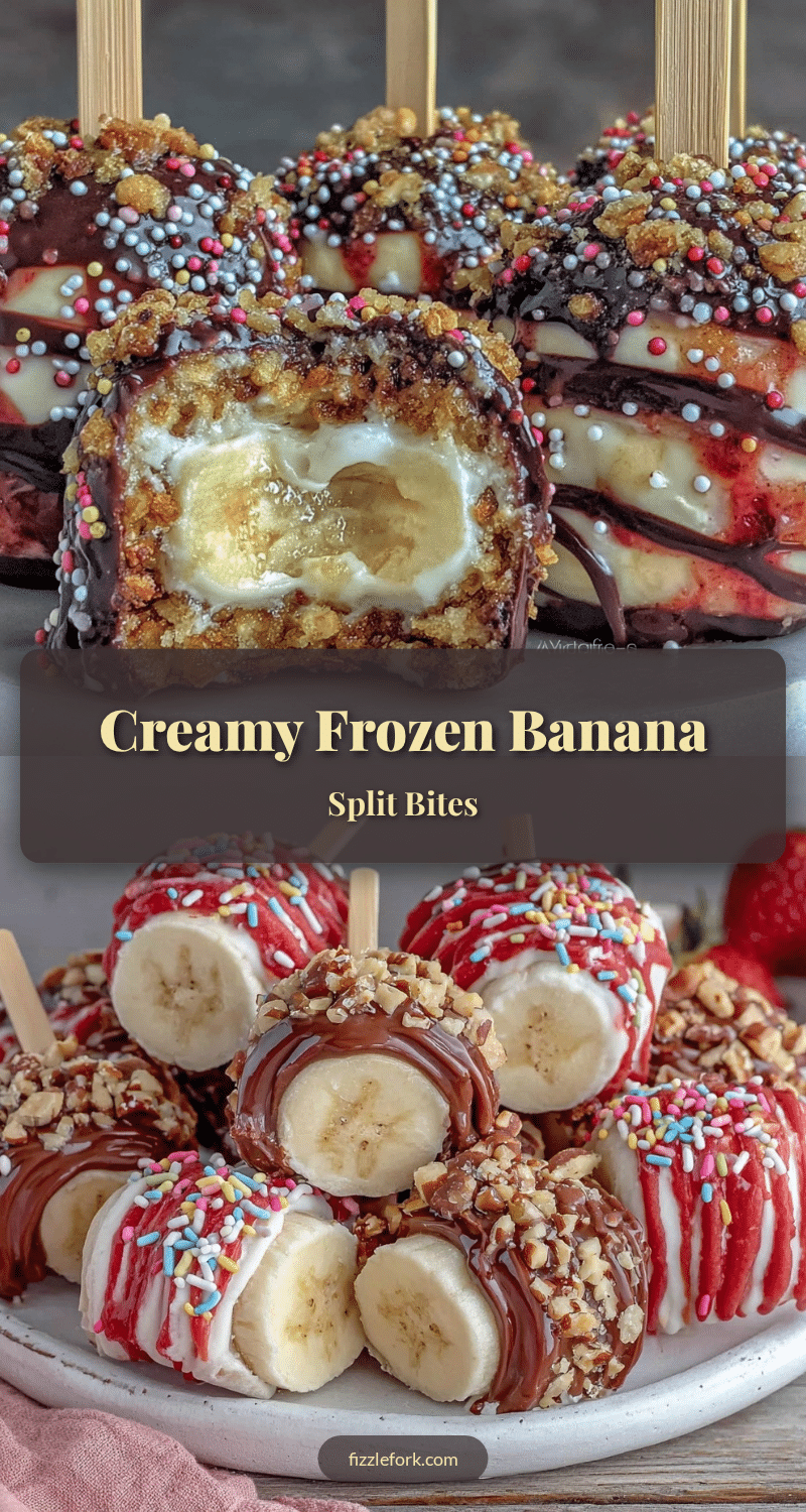 creamy frozen banana split bites recipe