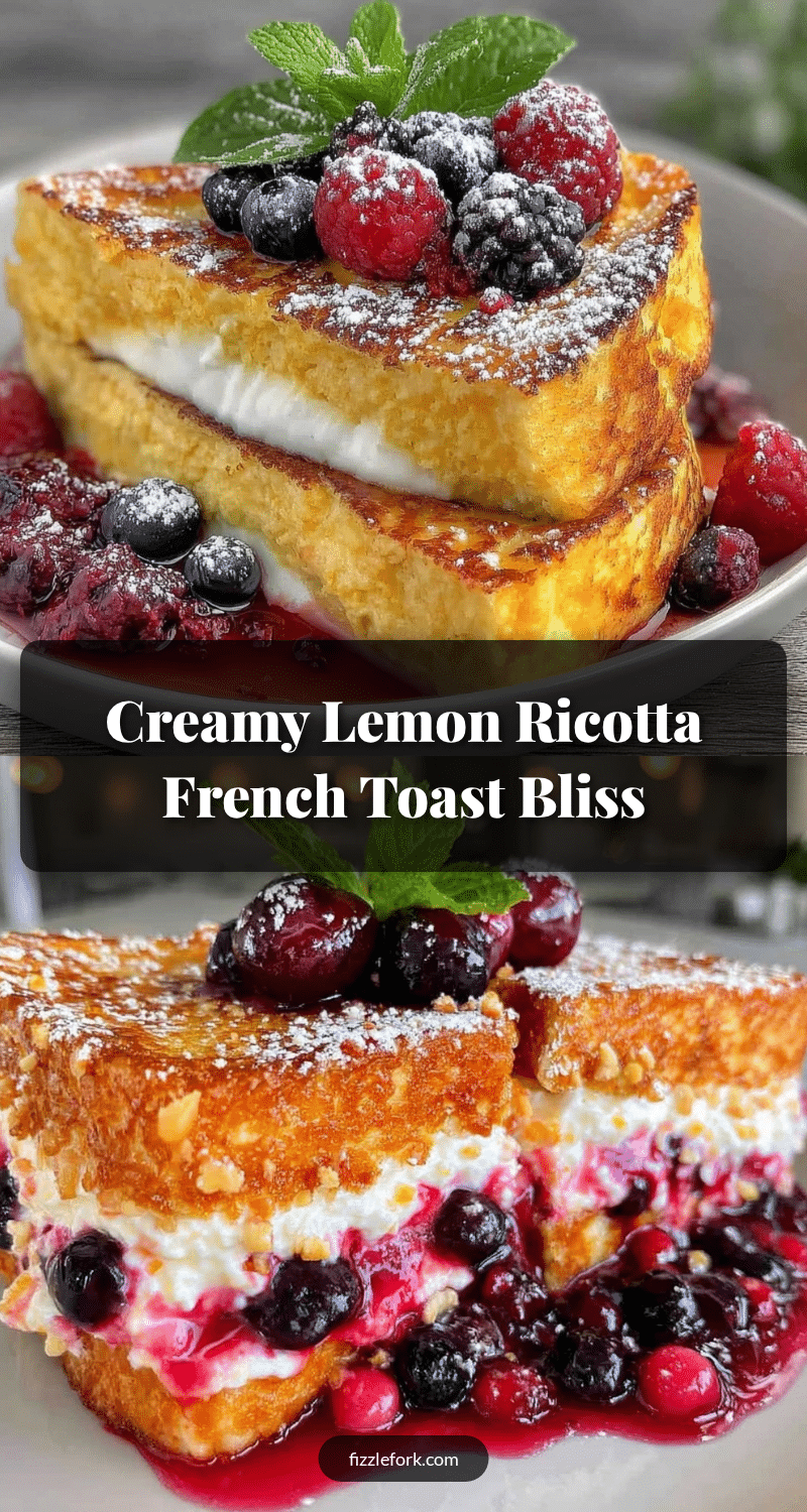 creamy lemon ricotta stuffed french toast recipe